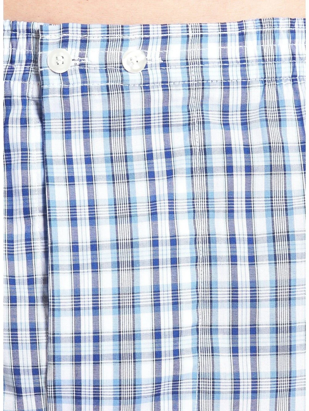 Nordstrom 3-Pack Classic Fit Boxer 38 NEW Blue Dazzle solid plaid stripe